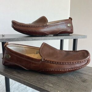 UGG Men’s Brown Leather Drivers Shoes Loafers 9